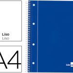 Caderno Espiral A4 Liderpapel - Capa Azul - 80F Liso