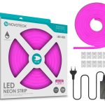 Fita Neon Led Rosa 5M 10W 12V 600Led Ip65