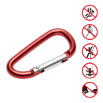 Mosquetão aluminío RED 70mm Standers