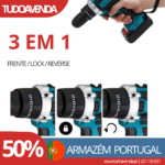 Berbequim Aparafusador 2 Baterias Carregador Mala 28 Acessórios | Ferramenta para DIY e Profissionais - Image 3