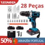 Berbequim Aparafusador 2 Baterias Carregador Mala 28 Acessórios | Ferramenta para DIY e Profissionais - Image 2