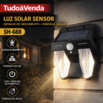 Luminária Solar de parede e chão para casa e jardim
