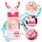 Garrafa de Agua Rosa para Criança - 600ml