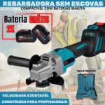 Rebarbadora Profissional 9000RPM 2 Baterias + Mala de Transporte
