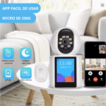 Câmera de Vigilância com Ecrã Integrado – Lente 3.6mm, H.265, MicroSD até 256GB