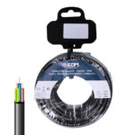 Rolo de Cabo Elétrico Tubular H05VV-F 3G 1,00mm² Preto -15m