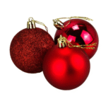 Conjunto de 24 Bolas de Natal Vermelhas – 6 cm