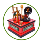 Caixa de Música Decorativa – Ratinhos na Festa