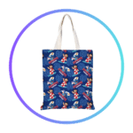 Saco Tote Estampado – Tema Havaí Azul