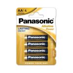 Pilhas LR6 Panasonic Alcalinas AA - Pack 4