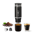 Máquina de Café Portátil – Compatível com Cápsulas e Café Moído