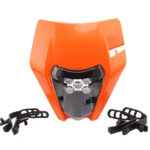 Máscara de Farol com Luz LED — KTM EXC, SX, XC 125–450 - Laranja