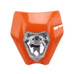 Farol frontal estilo KTM com máscara universal - Laranja