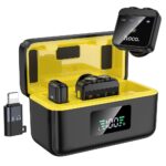 Conjunto de  2 Microfones de Lapela Sem Fio Hoco Lightning/USB C L17 Preto