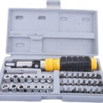 Conkunto de Soquetes e Bits ZhonGxin com 41 Peças (Pacote com 7 Soquetes)