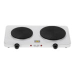 FOGÃO ELÉTRICO DOIS QUEIMADORES 2500 W BRANCO, 46 x 26,5 x 7 cm