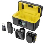 Conjunto de  2 Microfones de Lapela Sem Fio Hoco Lightning/USB C L17 Preto - Image 2