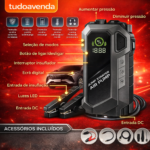 Arrancador de Bateria + Compressor de Ar 4 em 1 – 12V Universal - Image 2