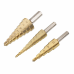 Conjunto de 3 Brocas Cônicas Escalonadas, Embalagem Blister