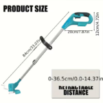 Aparador de Relva Sem Fios 21v | Aparador de Jardim com 2 x Baterias de 3Ah, Lâminas de Metal & 2 Lâminas de Serra Circular, Cabeça Rotativa de 90°, Lâminas de Substituição de Troca Rápida para Poda de Jardins, Relvados | Plástico, Bateria de Lítio Recarregável, 305mm a 762 - Image 2