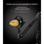 Conjunto Microfone Condensador e Placa de Som QA-T606 - Image 2