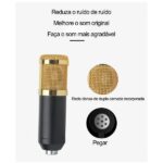 Conjunto Microfone Condensador e Placa de Som QA-T606 - Image 5