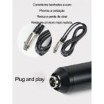 Conjunto Microfone Condensador e Placa de Som QA-T606 - Image 6
