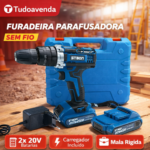 Berbequim Furadeira Parafusadora Sem Fio STBON – 2x 20V com Mala Rígida