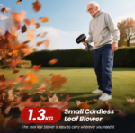 Soprador de Folhas Sem Fio com 2 Baterias e Carregador - Soprador de Folhas Elétrico Pesado e Portátil, Leve e Manual com Motor Potente para Calçadas, Pátios, Gramados e Avenidas - Ideal para Uso Doméstico e Comercial - Image 7