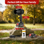 Soprador de Folhas Sem Fio com 2 Baterias e Carregador - Soprador de Folhas Elétrico Pesado e Portátil, Leve e Manual com Motor Potente para Calçadas, Pátios, Gramados e Avenidas - Ideal para Uso Doméstico e Comercial - Image 4