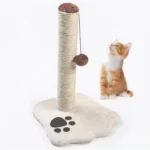 Arranhador de sisal para gatos e gatinhos com bola e poste.