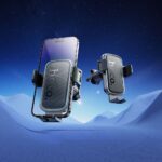 Suporte universal para celular Hoco para grade H78, preto e cinza. - Image 2