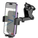 Suporte universal para celular Hoco para para-brisa/painel H37 preto - Image 6