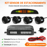 SENSOR DE ESTACIONAMENTO COM ECRÃ LCD – 4 SENSORES