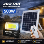 FOCO SOLAR 500W COM PAINEL SOLAR E COMANDO