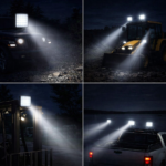 Lâmpada de trabalho halógena LED, mini, 23 LEDs, quadrada, 10-36V, 83x83x20 mm, corpo em alumínio. - Image 2