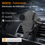 Suporte universal para smartphone Hoco para grade H18, preto.