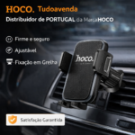 Suporte universal para celular Hoco para grade H78, preto e cinza.