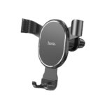 Suporte para smartphone Hoco com sistema de gravidade para grade do CA56 PLUS, em metal preto. - Image 7