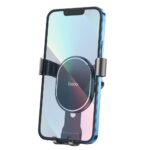 Suporte para smartphone Hoco com sistema de gravidade para grade do CA56 PLUS, em metal preto. - Image 5