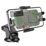 Suporte universal para celular Hoco para para-brisa/painel H37 preto - Image 7
