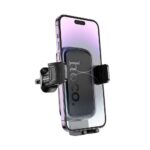 Suporte universal para celular Hoco para grade H78, preto e cinza. - Image 4